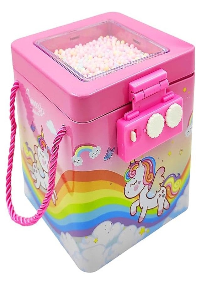 QUALIZA Piggy Bank - Mermaid Coin Box for Girls, Money Bank with Password, Piggy Bank for Kids, Money Box for Kid, Coin Box with Password, Coin Boxes for Girls, Best Return Gifts for Kid - Pink - Image 1